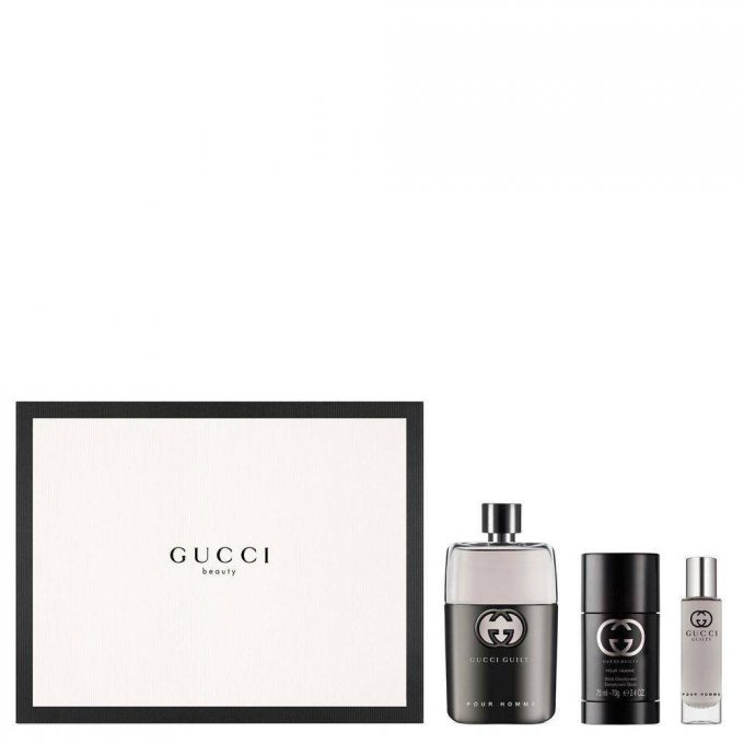 Bộ quà tặng nước hoa Gucci Guilty Pour Homme EDT 3 món (90ml + 75ml + 15ml)  » LAMOON