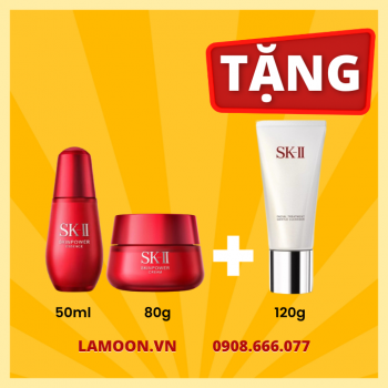 [8.8 Sale] Combo Chống Lão Hóa SK-II Serum SKinpower Essence 50ml Và Kem Skinpower Cream 80g  - LAMOON.VN